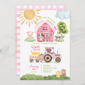 Barnyard 2. Geburtstag Foto Einladung (Vorne/Hinten)