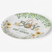 Barnyard Animals Baby Boy Baby Dusche Pappteller (Schrägansicht)