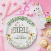 Barnyard Animals Baby Girl Baby Dusche Pappteller (Party)