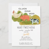 Barnyard Animals - Baby Shower Invitation - Trio Einladung (Vorderseite)