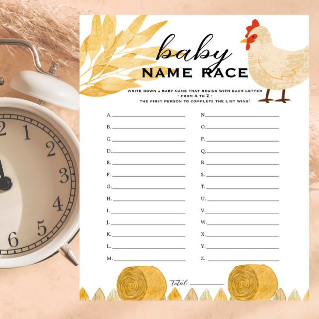 Barnyard Animals - Baby Showname Race Game (Von Creator hochgeladen)