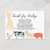 Barnyard Animals - Buchen für Babybettkarte Platzkarte (Vorderseite)