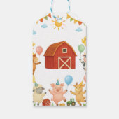 Barnyard Animals Farm Birthday Party Thank You Geschenkanhänger (Rückseite)