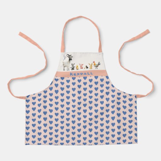 Barnyard Animals Kids Name Bib Schürze (Vorderseite)