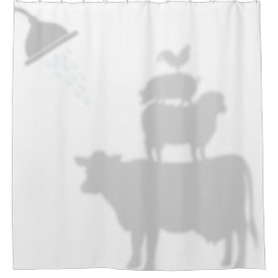 Barnyard Animals Shadow Silhouette Shadow Buddies Duschvorhang
