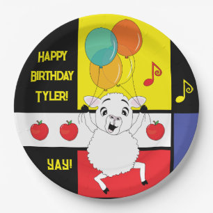 Barnyard Animals Sheep Birthday Party Paper Teller