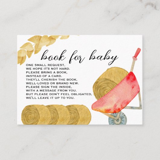 Barnyard Animals - Stallbuch für Babybettkarte Platzkarte (Vorderseite)