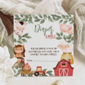 Barnyard Animals Watercolor Boho Diaper Tombola Begleitkarte