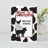 Barnyard Baby Shower Einladung (Stehend Vorderseite)