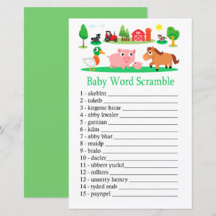 Barnyard Baby Wort-Scramble-Spiel