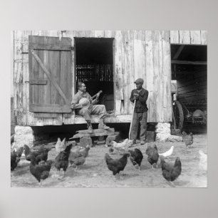 Barnyard Banjo Player, 1927. Vintages Foto Poster