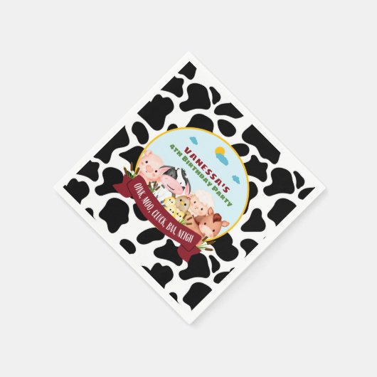 Barnyard Bash Birthday Serviette (Ecke)