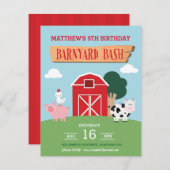 Barnyard Bash Einladung (Vorne/Hinten)