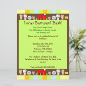 Barnyard Bash Einladung (Stehend Vorderseite)