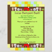 Barnyard Bash Einladung (Vorne/Hinten)