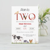 Barnyard Bash: Feierliche Wende zwei! Einladung (Stehend Vorderseite)