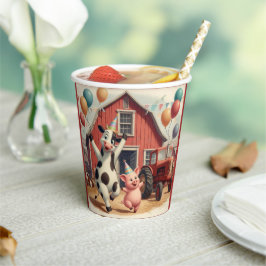Barnyard Bash Paper Cups 🐮 🐷 Pappbecher