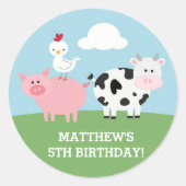 Barnyard Bash Runder Aufkleber (Vorderseite)