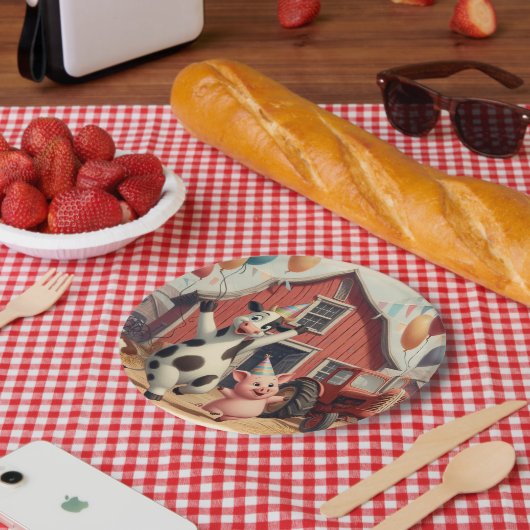 Barnyard Bash Zur Verfügung 🐷 🍽️ Pappteller (Picknick)