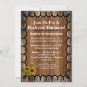 Barnyard BBQ Bash Invitation Template Rustic Wood  Einladung (Vorderseite)