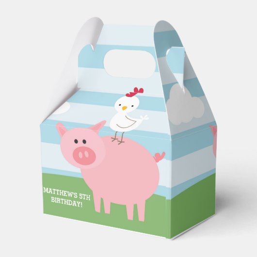 Barnyard Birthday Bash/Gastgeschenk Box Geschenkschachtel (Vorderseite)