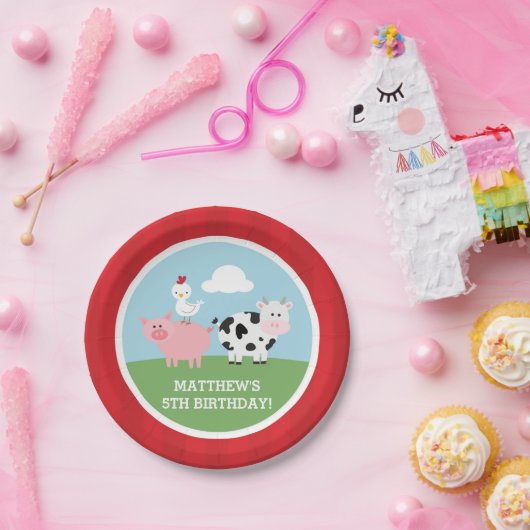 Barnyard Birthday Bash/Party Pappteller (Party)