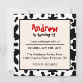 Barnyard Birthday - Einladung zum Thema Landwirtsc (Rückseite)