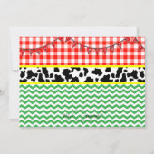 Barnyard Birthday Foto Einladung (Rückseite)