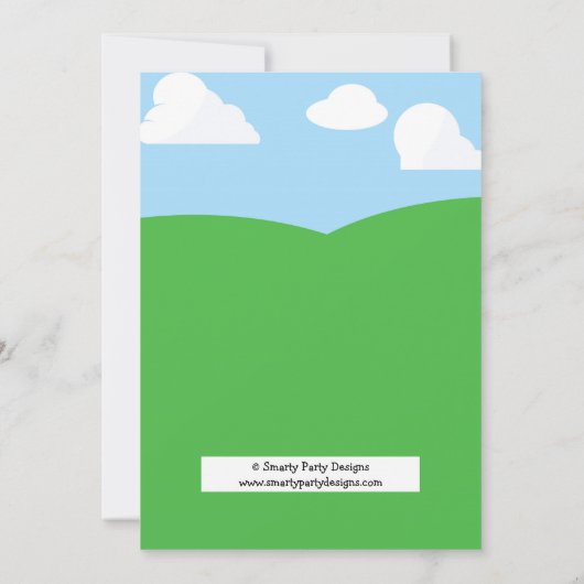 Barnyard Birthday Kids Invitation - Landtiere Einladung (Rückseite)