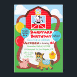Barnyard Birthday Kids Invitation - Landtiere Einladung<br><div class="desc">Laden Sie Freunde und Familie zu Ihrer nächsten Geburtstagsparty mit dieser niedlichen barnyard Geburtstagseinladung ein! Mit einem niedlichen Bauernhof mit Kuh,  Pferd,  Huhn und Schwein.</div>
