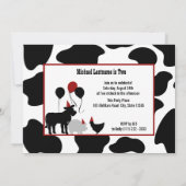 Barnyard Birthday Party mit Foto Einladung (Rückseite)