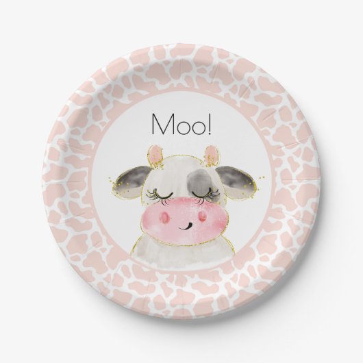 Barnyard Birthday Plate Oink Moo Cockadoodledoo Pappteller (Vorderseite)