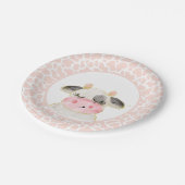 Barnyard Birthday Plate Oink Moo Cockadoodledoo Pappteller (Schrägansicht)