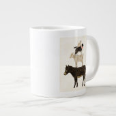 Barnyard Buds - Donkey, Ziege, Hund, Katze Jumbo-Tasse (Vorderseite Rechts)