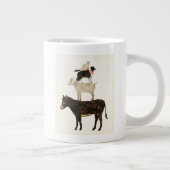 Barnyard Buds - Donkey, Ziege, Hund, Katze Jumbo-Tasse (Rechts)