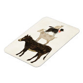 Barnyard Buds - Donkey, Ziege, Hund, Katze Magnet (Linke Seite)