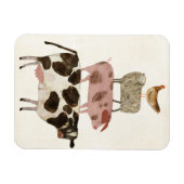 Barnyard Buds - Kuh, Schwein, Schafe und Hen Magnet (Horizontal)