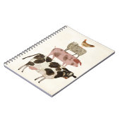 Barnyard Buds - Kuh, Schwein, Schafe und Hen Notizblock (Linke Seite)