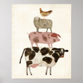 Barnyard Buds - Kuh, Schwein, Schafe und Hen Poster (Vorne)