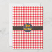 Barnyard Chalkboard Foto Geburtstag Einladung (Rückseite)