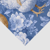 Barnyard Chickens and Botanical Pattern  Seidenpapier (Detail)