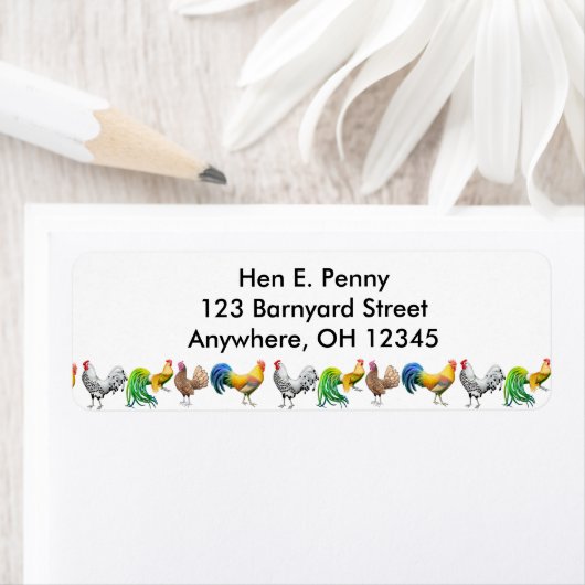 Barnyard Chickens Label (Insitu)
