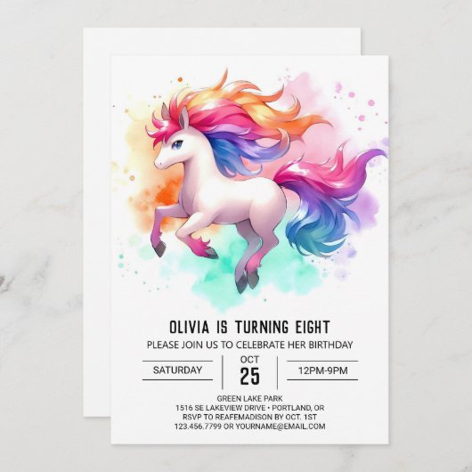 Barnyard Children Horse Einladung (Vorne/Hinten)