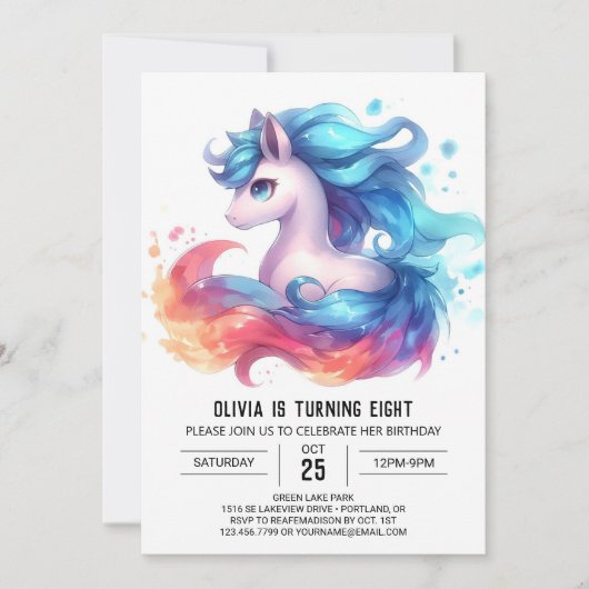 Barnyard Custom Horse Birthday Einladung (Vorderseite)