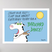 Barnyard Dance Fiddle Cow von Sandra Boynton Poster (Vorne)