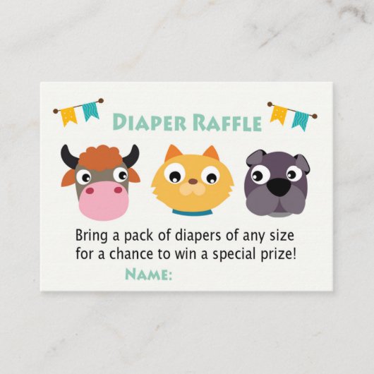 Barnyard Diaper Raffle Tickets (Vorderseite)