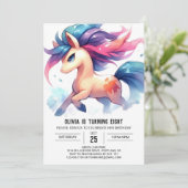 Barnyard Digital Horse Geburtstag Einladung (Stehend Vorderseite)
