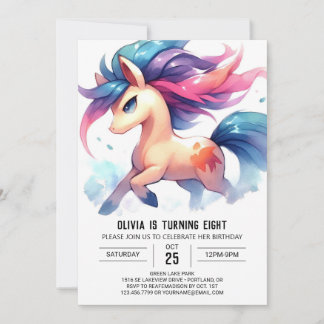 Barnyard Digital Horse Geburtstag Einladung