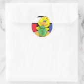 Barnyard Duck Birthday Party Runder Aufkleber (Tasche)