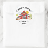 Barnyard Farm Animal Birthday Party Sticker (Tasche)